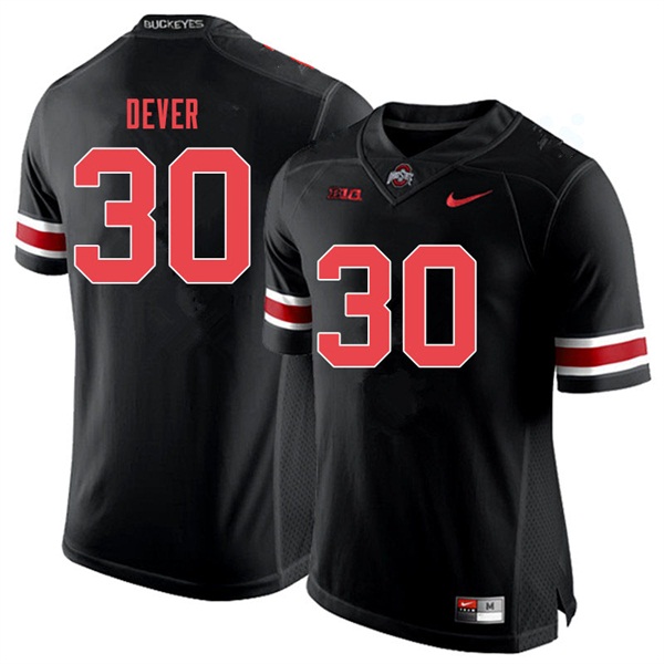Ohio State Buckeyes #30 Kevin Dever College Football Jerseys Sale-Black Out